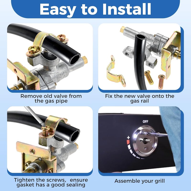 DRELD Blackstone 36 Griddle Burner Valve for Blackstone 36 Inch 1554 1863 1825 1818, Replacement for Blackstone Grill Parts Replacement Gas Valve (2 Pack) - Image 3
